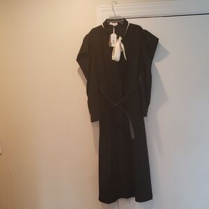 Chic Long Sleeve Black Dress